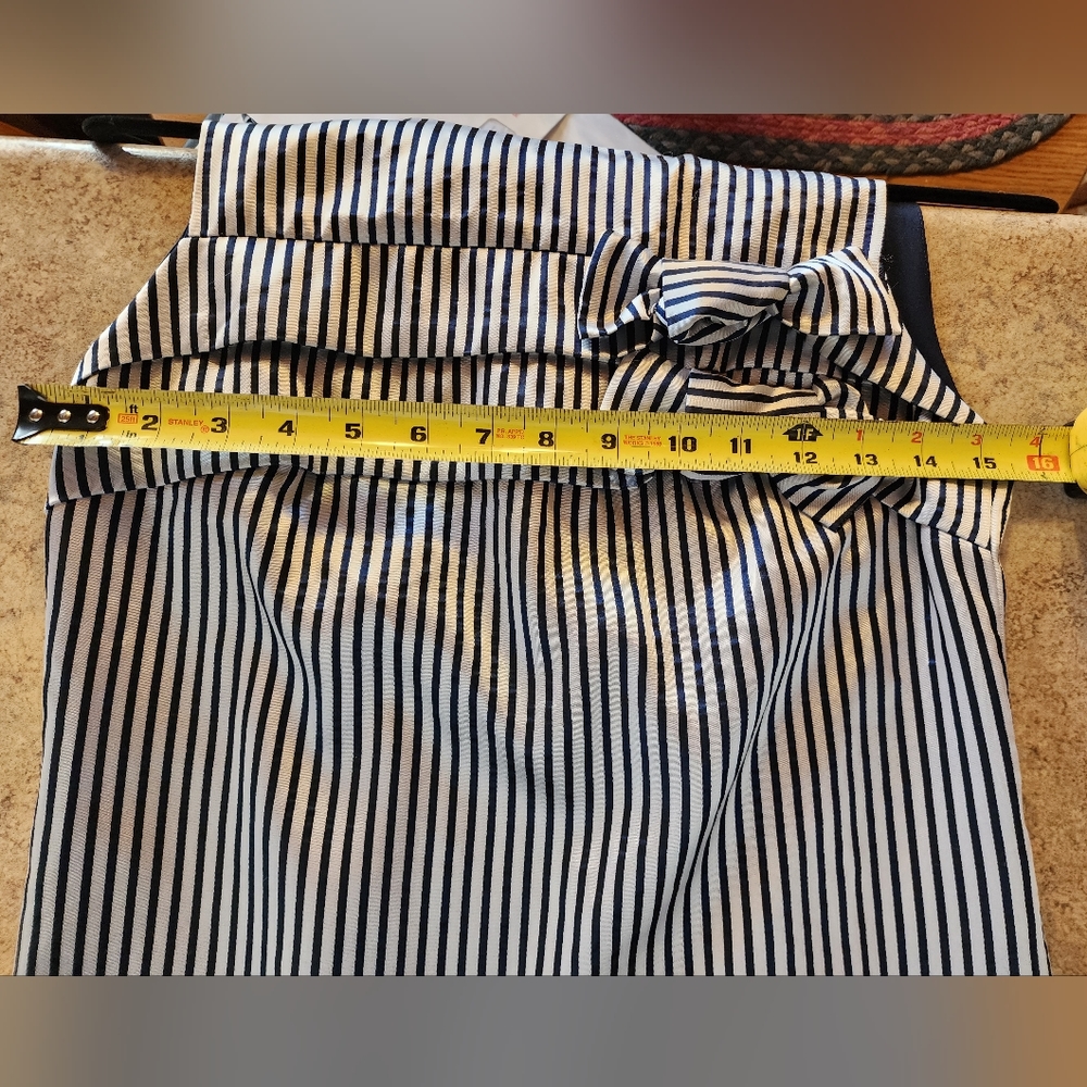 Banana Republic Striped Double Bow Sleeveless 0Shift Dress Size 4P - Picture 9 of 10